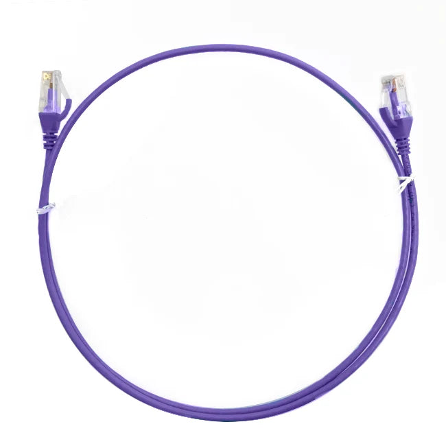 5m CAT6 Ultra Thin LSZH Ethernet Network Cable – Purple | 28AWG | High-Density | 10GbE | SAA Certified | 100% Copper