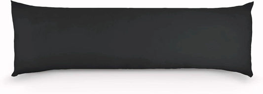 Black body pillowcase, smooth front panel with straight edges