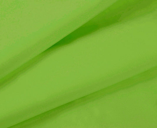 Green sheet fabric with smooth, draped folds