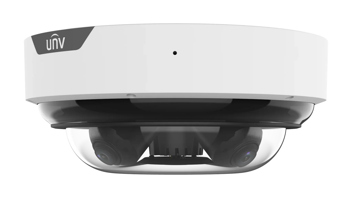 Uniview IPC8645EA-ADZKM-I1 4 x 5MP MultiView Wise-ISP VF IR Dome Network Camera, 20MP Super Startlight IR 4-Directional Panoramic, Pro Series