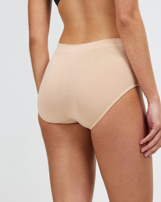 Women’s bone classic brief, rear view with high-rise leg openings