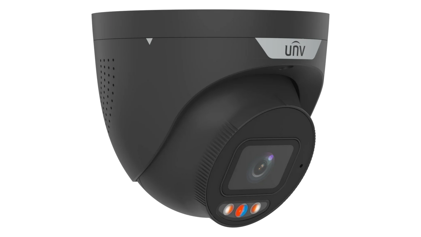 Uniview IPC3638SS-ADF28KMC-I1 8MP Triguard Smart Eyeball Network Camera – Fixed Dome with Audible/Visual Alarm, PoE, IP67 Rated, (Black/White)