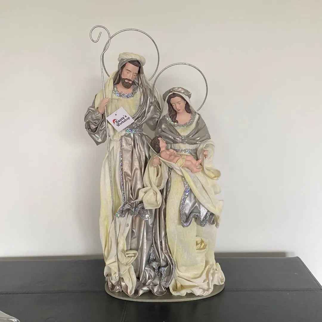 20.75" Holy Family Christmas Nativity Ornament – Large 52cm Religious Christmas Decoration, Elegant Holiday Display, Home & Church Décor