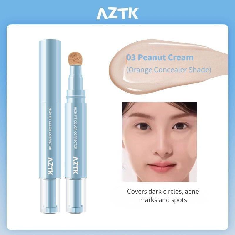 AZTK concealer pen, Peanut Cream shade, with sponge applicator tips