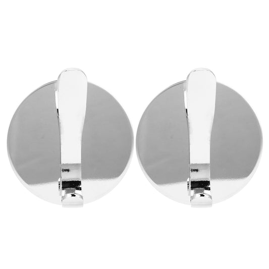 Wall-mounted towel hooks, 2-pack, chrome finish, vertical oval back plates, curved hooks