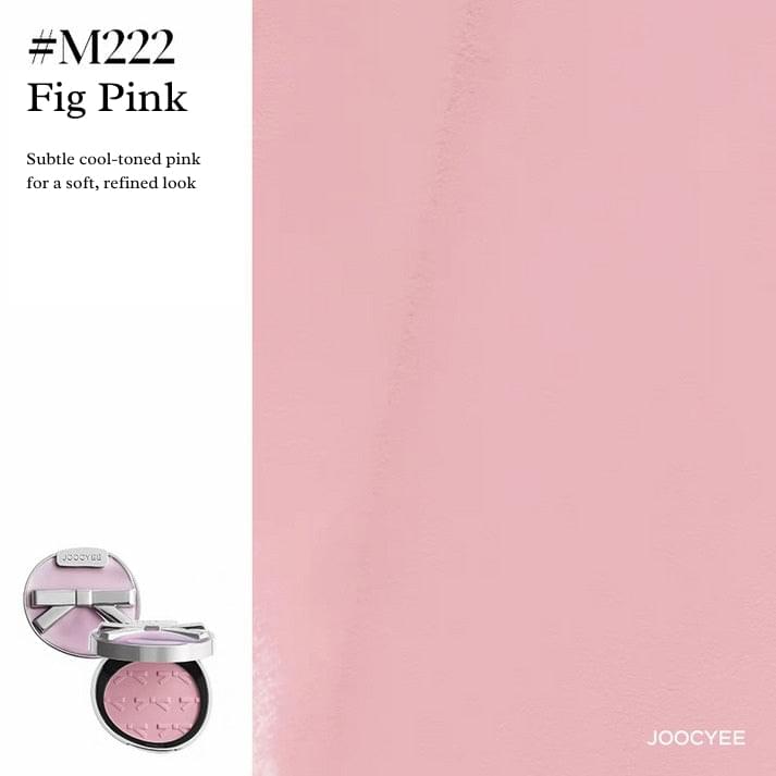 Fig Pink blush and highlighter shade swatch on skin with compact shown