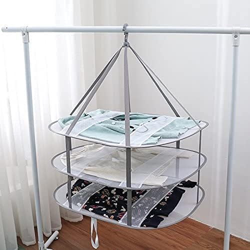 3-Tier Folding Clothes Drying Rack for Flat Drying Wool & Sweaters - Maintains Shape & Prevents Stretching - Space Saving Design