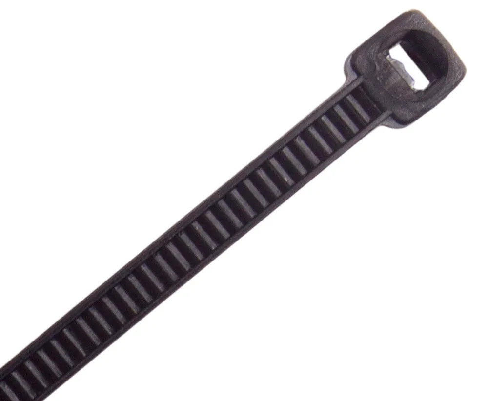 CABAC Standard Duty Cable Ties – 370mm x 4.8mm, UV-Stabilised Black Nylon 66, Packet of 100 | CT360BK | Self-Locking, Halogen-Free, Indoor/Outdoor Use