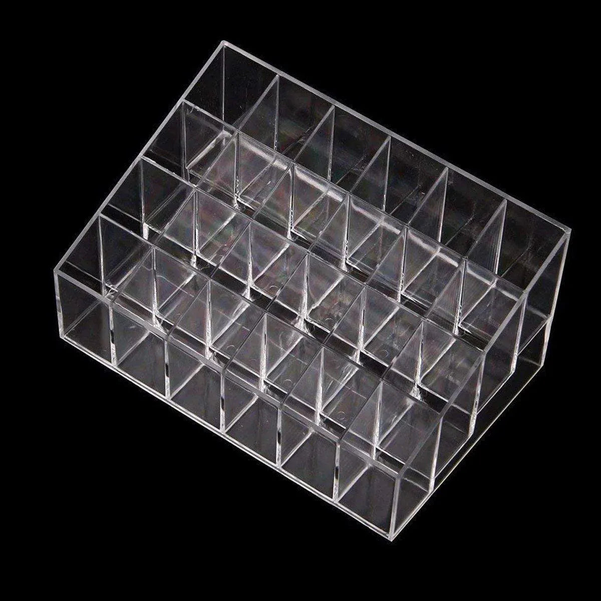 3pcs Transparent Lipstick Organizer Cosmetic Holder Storage Box for Makeup