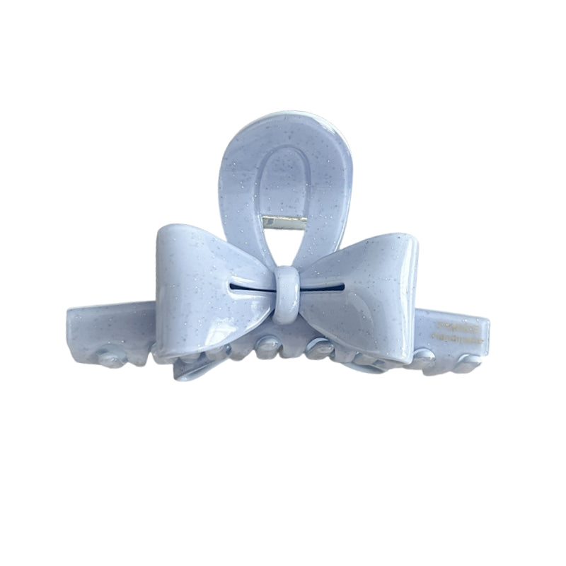 Polka Dot Double-Sided French Ribbon Hair Claw – Medium