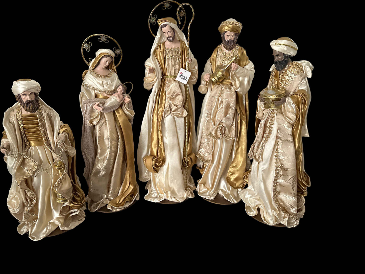 24.5” Large Christmas Religious Handmade Nativity Set with Three Wise Men (65cm approx)