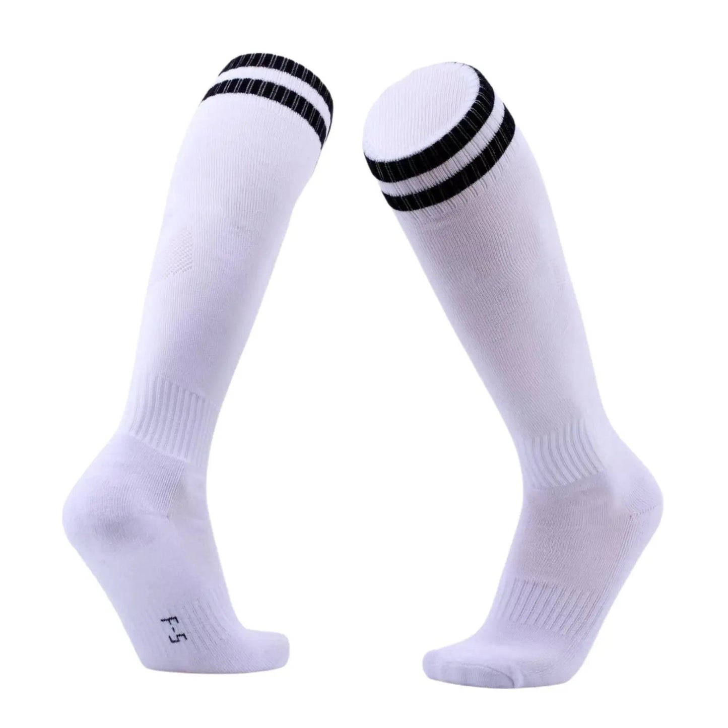 White Stripes Breathable Knee Socks