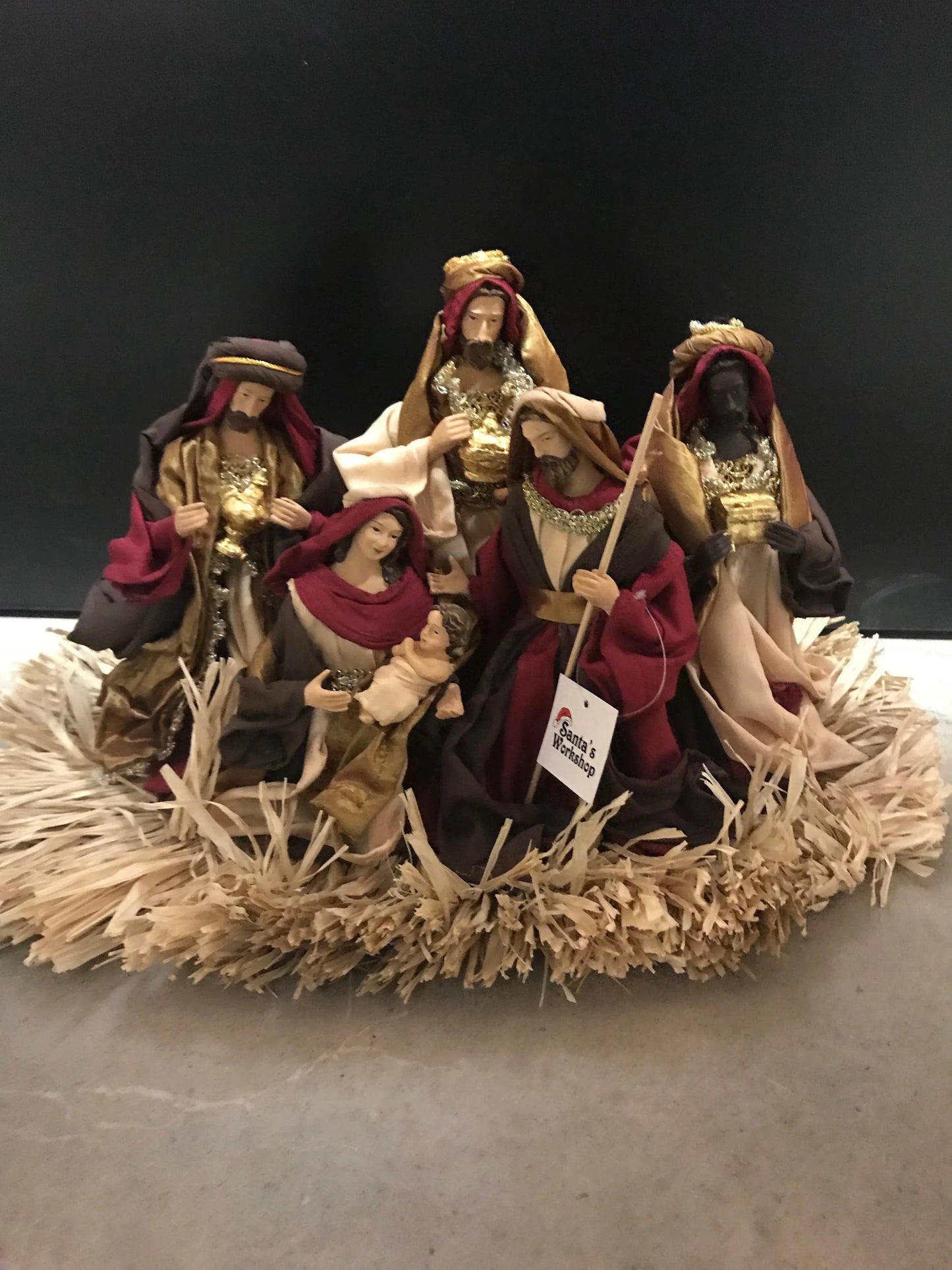 Handmade Christmas Nativity Set 25cm – Holy Family Manger Scene Figurines, Religious Christian Home Decor & Holiday Display