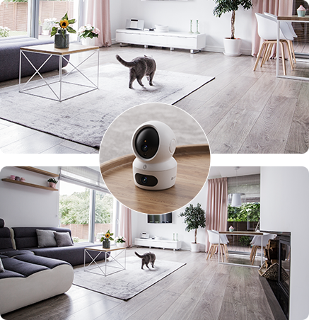 EZVIZ H7c Dual 2K⁺ Pan & Tilt Dual-Lens Wi-Fi Smart Camera pet camera | Model: CS-H7c-R100-8G44WF Indoor camera