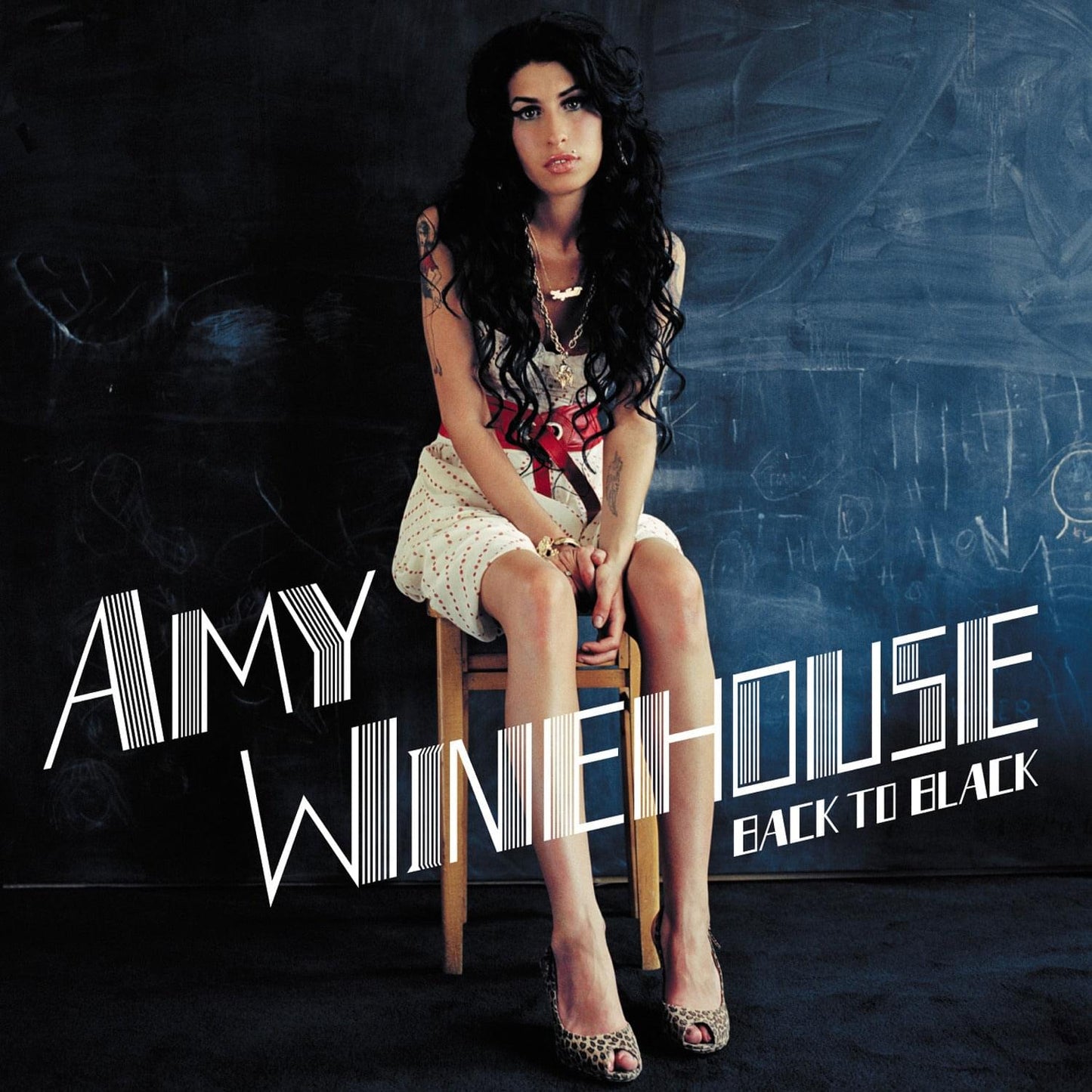 Back To Black vinyl album cover artwork with Amy Winehouse
