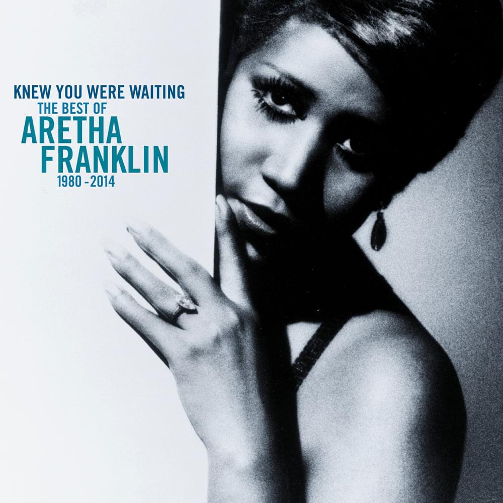 Aretha Franklin vinyl album cover art with blue text and black-and-white portrait