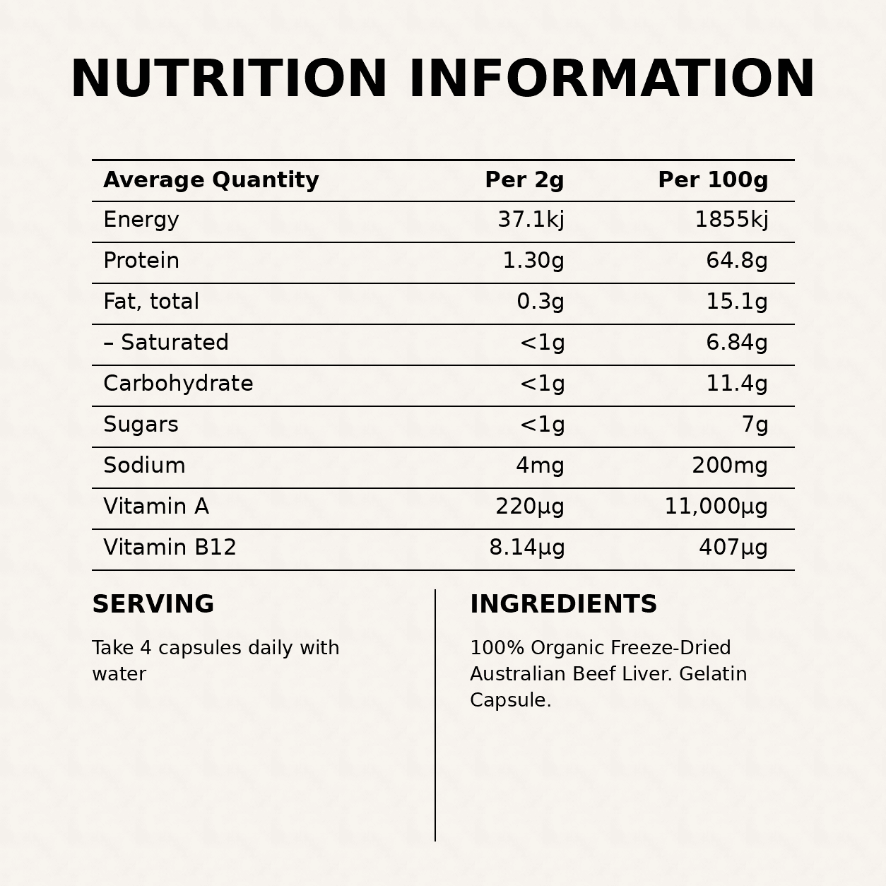Australian Organic Beef Liver Capsules