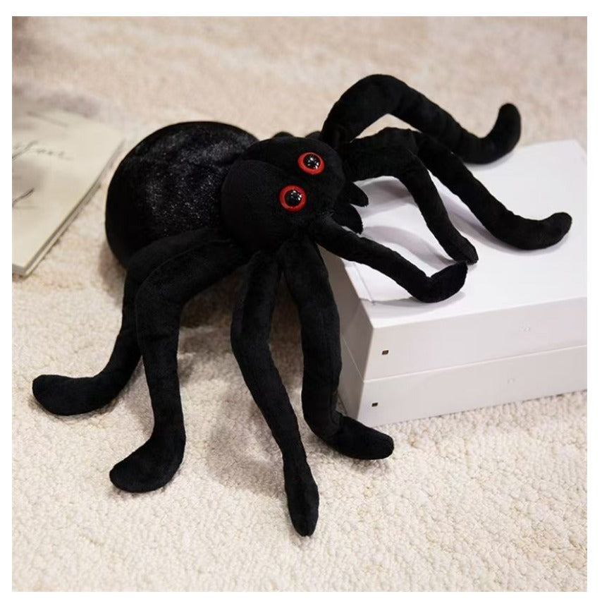 Black House Spider Plush Toy Badumna insignis Stuffed Spider Creepy Cute Decor Gift 20cm