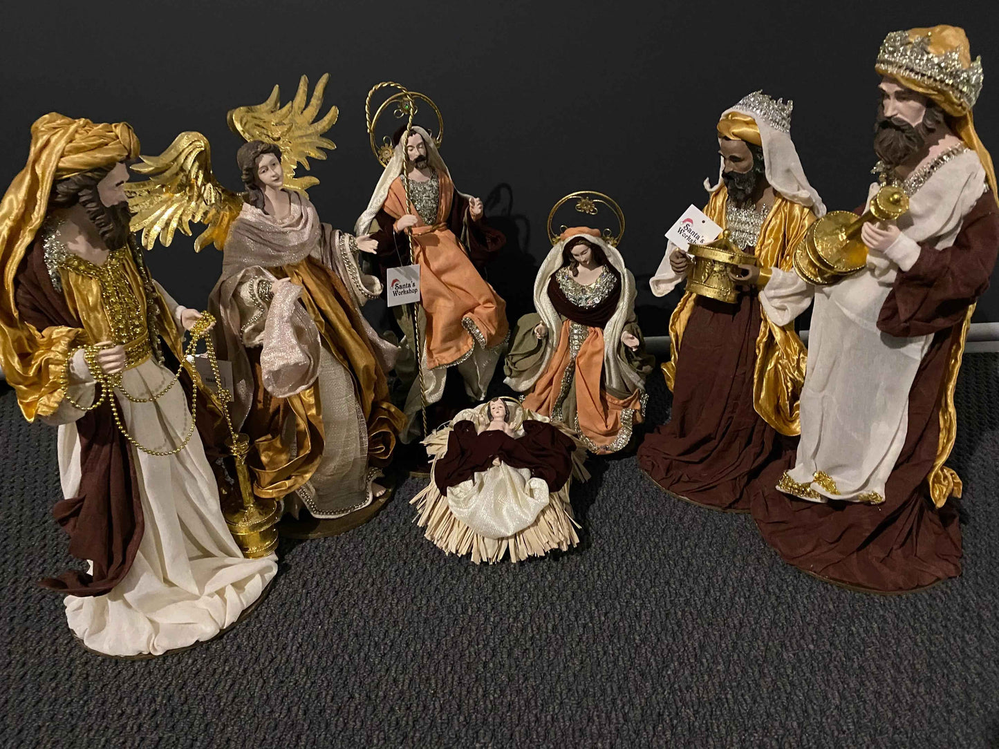 Christmas Religious Handmade Nativity Set with Manger - 35-50cm