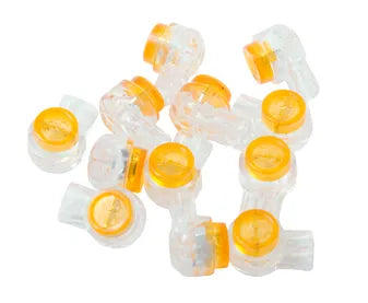 CABAC 2-Way Telecom Splice Connector – Clear/Yellow, IDC Gel-Filled, AS/CA S008 Compliant, 100 Pack