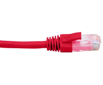 CAT6 Patch Lead, Red, 5 Metres - Snagless, 24AWG, RJ45 to RJ45 | SKU: CABPLC6RD5