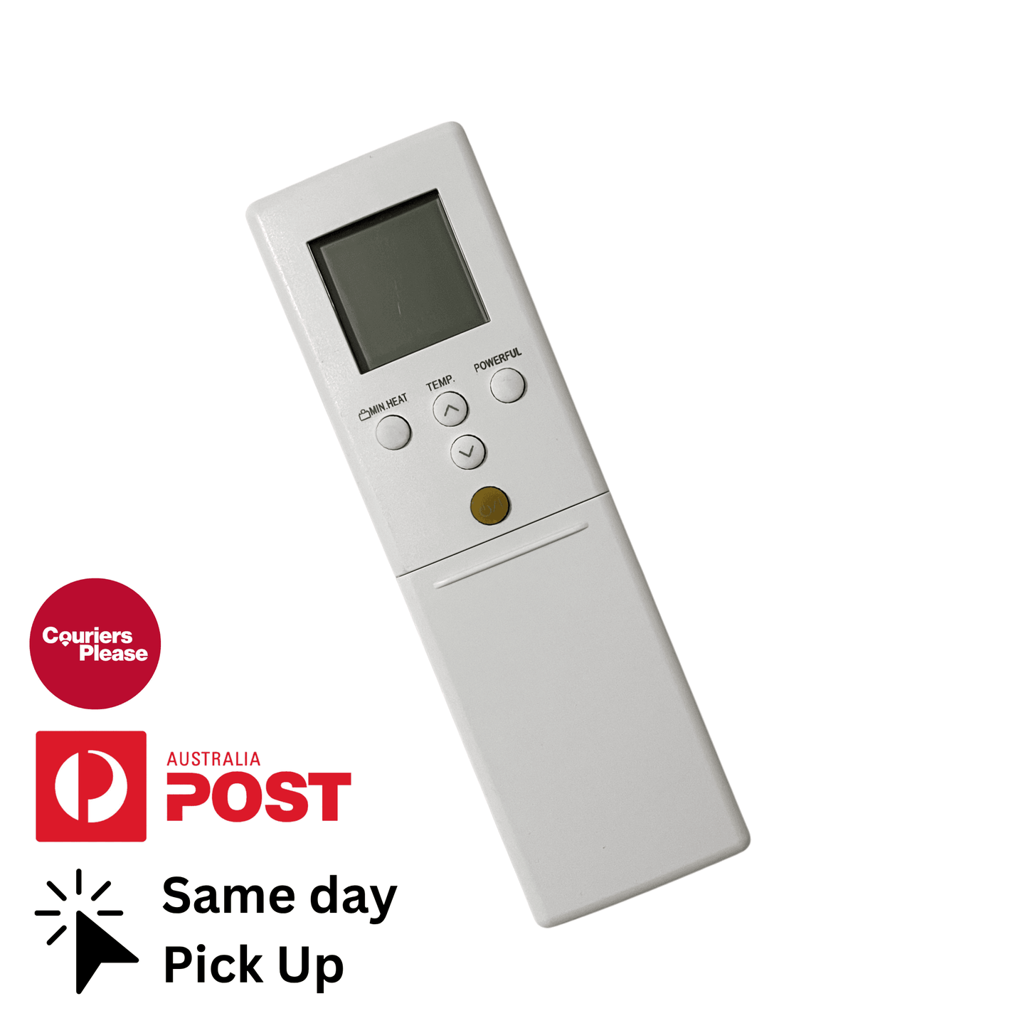 Fujitsu air conditioner remote control with LCD screen and button panel
