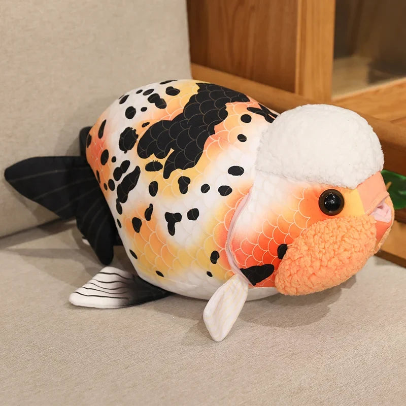 Ranchu Fish Plush Fancy Goldfish Stuffed Animal King of Goldfish Handmade Plushies 50cm