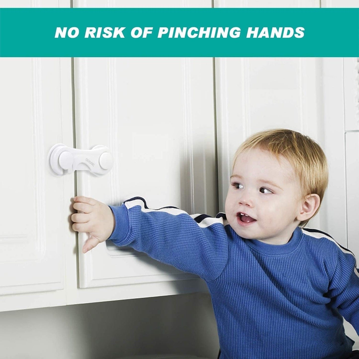 Child Safety Cabinet Locks 10 Pack Cabinet Door Locks with Adhesive for Baby Proof Childproof Safety Locks for Drawer Cupboards Fridge Closet and Pantry