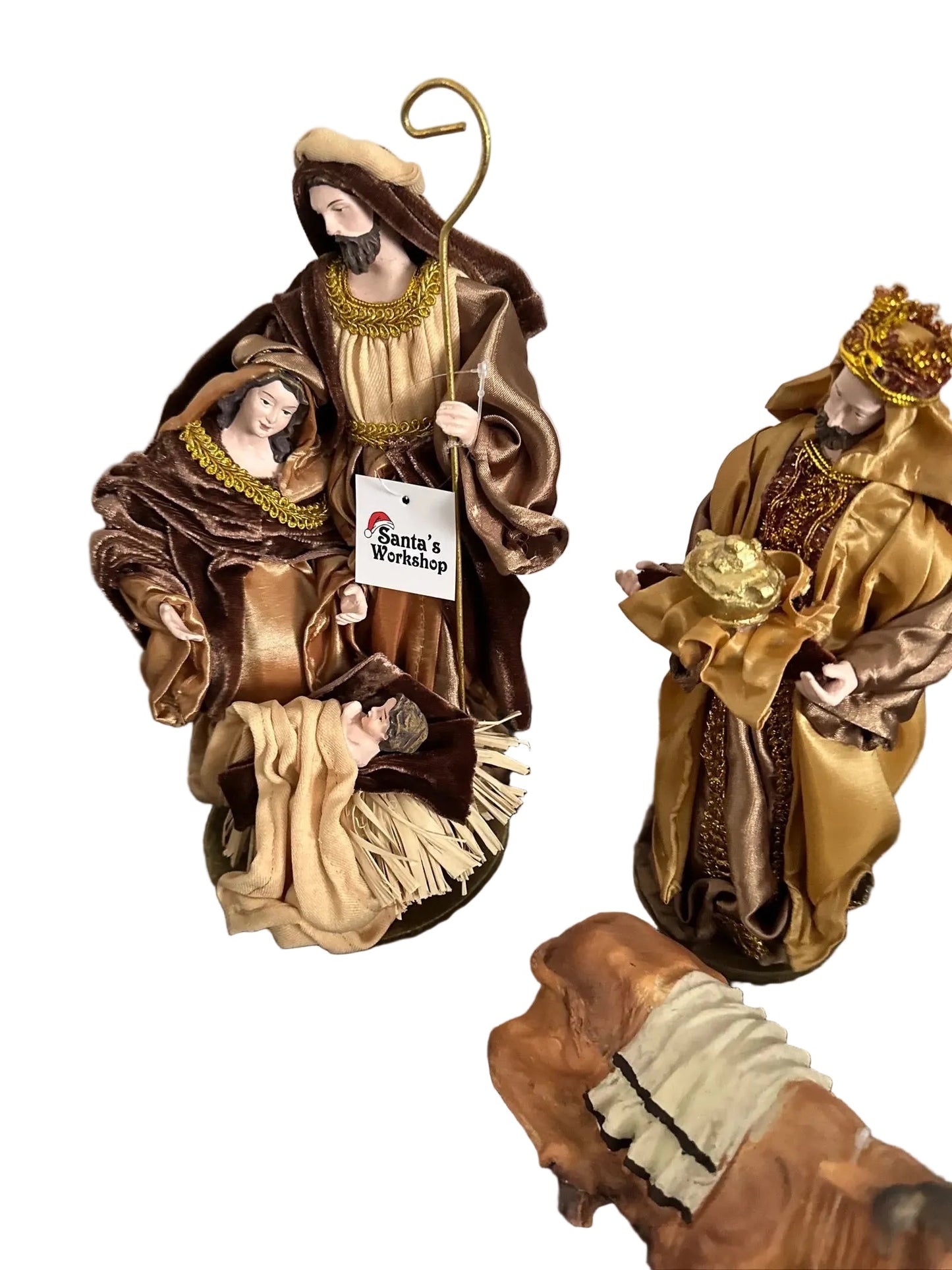 32cm Christmas Nativity Set with Manger & Barn Animals – Holy Family Religious Scene, Christian Christmas Home Decor & Holiday Gift
