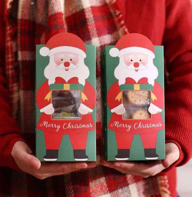 6-Pack Santa Claus Christmas Bakery Gift Boxes – Treat Boxes for Holiday Gifts, & Christmas Parties