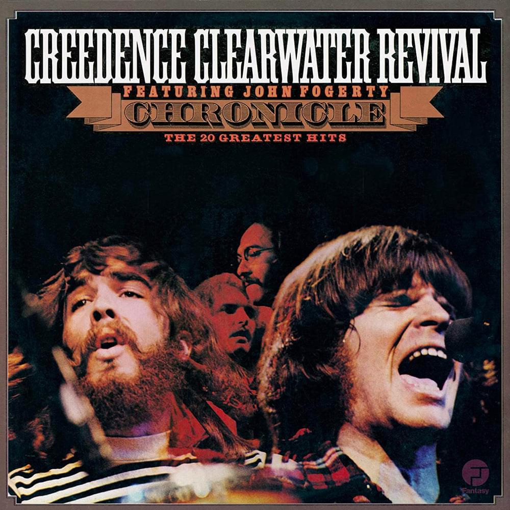Vinyl album cover with band group photo and red 'Chronicle' title