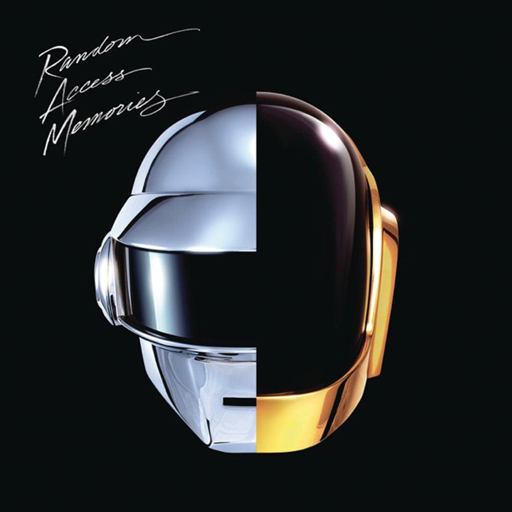 Metallic helmet display with gold accents and dark front visor