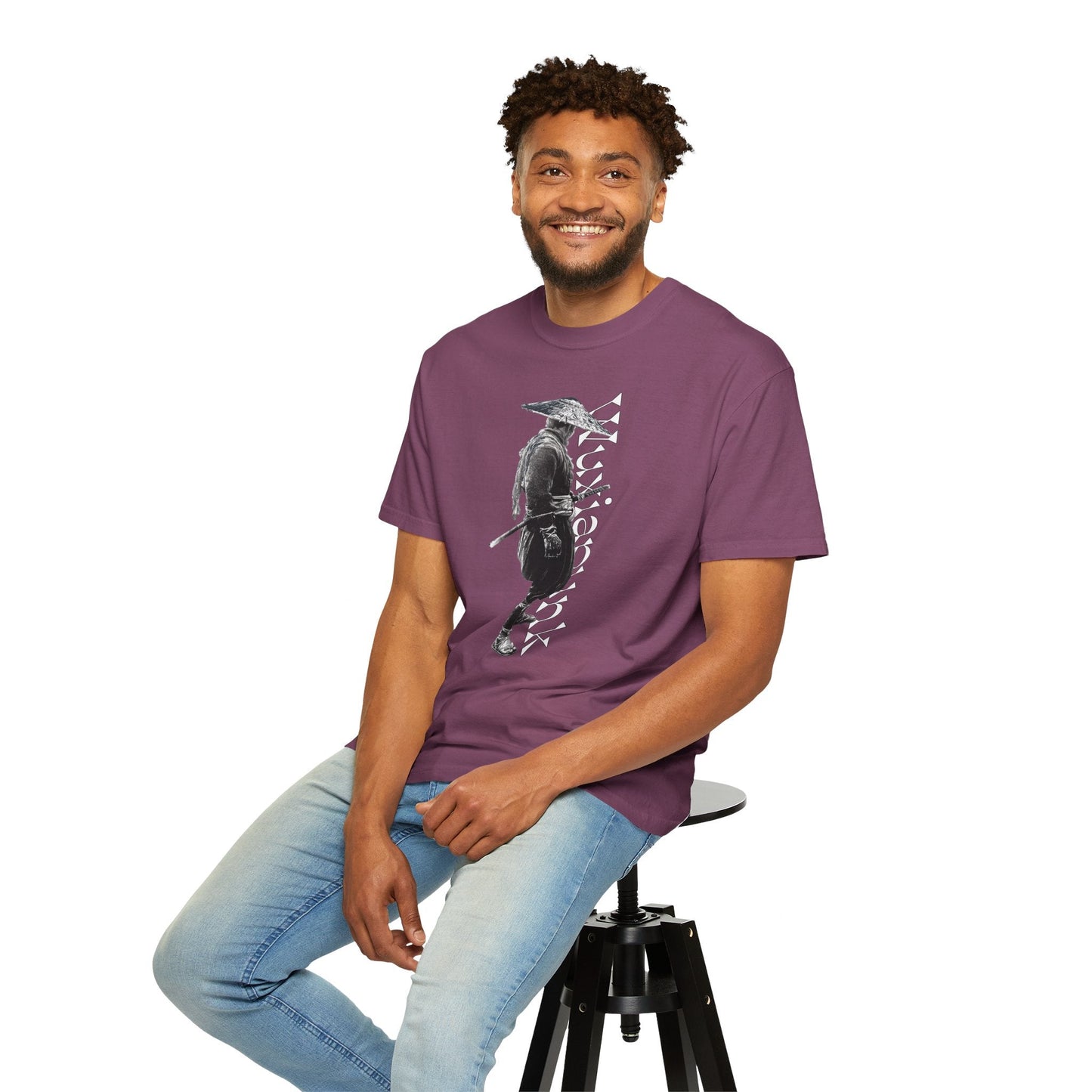 Straw Hat Swordsman Tee | Wuxia Ronin Garment Dyed Shirt