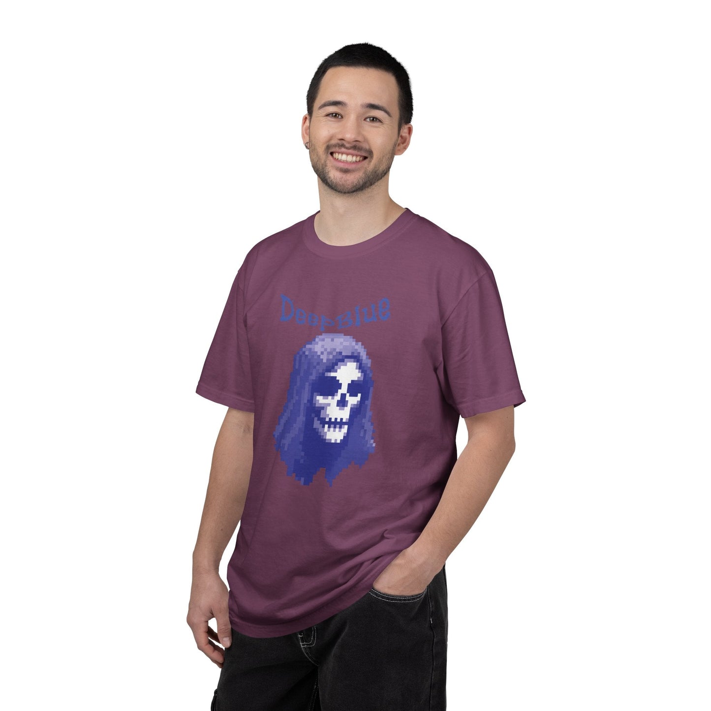Resynced from the Deep Blue - Pixel Pirate Unisex Graphic Tee | Glitch Art Gamer Shirt By Aprasi