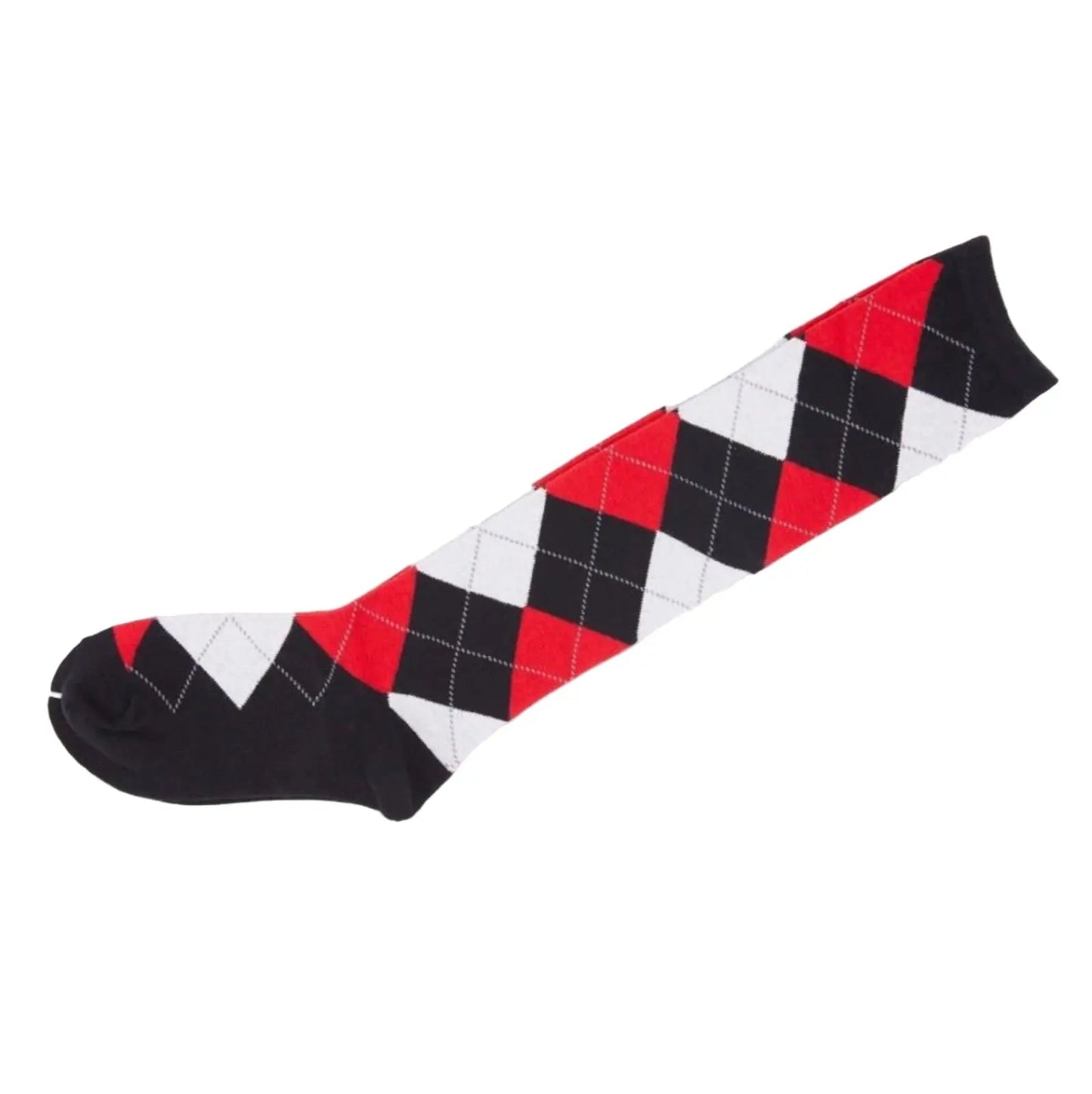 New Womens Size 2-8 Check Diamond Knee High Socks Argyle Pattern AU Stock Party