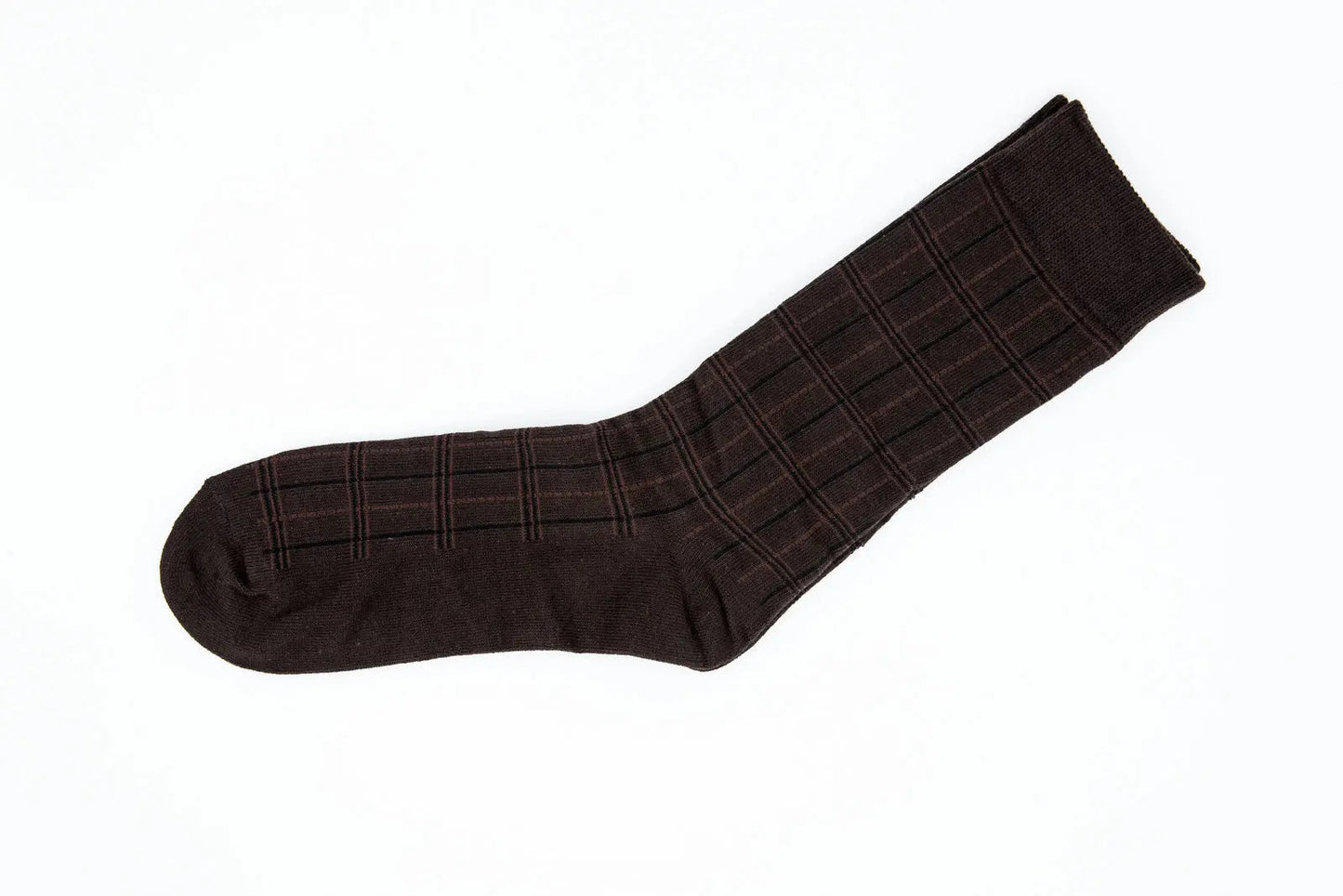 Men Crew Comfort Casual Pure Cotton Brown Socks 6-11