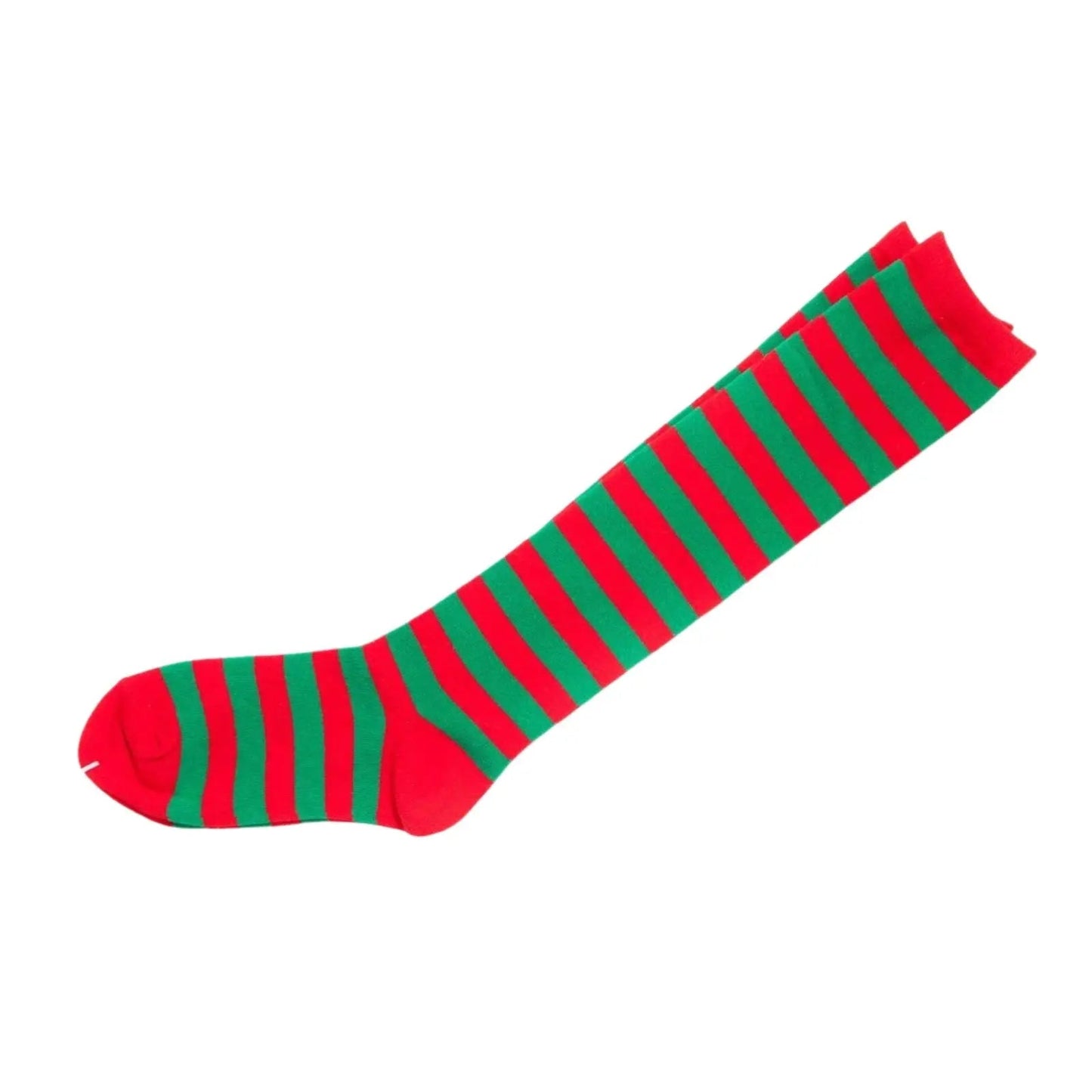 Premium Cotton Stripe Womens Knee High Socks Kids Party Costume Rainbow Socks