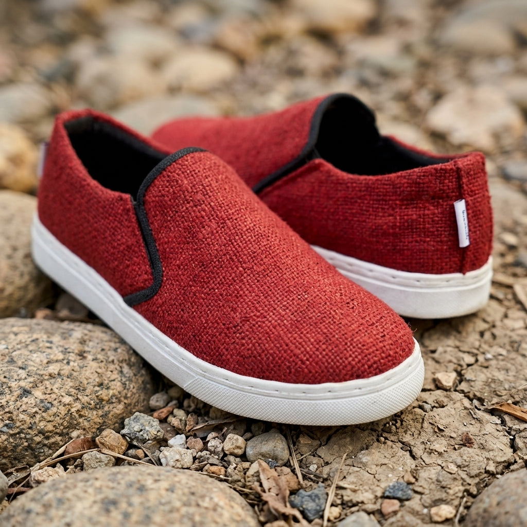 Hemp Slip-On Shoes – Organic Hemp Shoes Australia Rustic Red