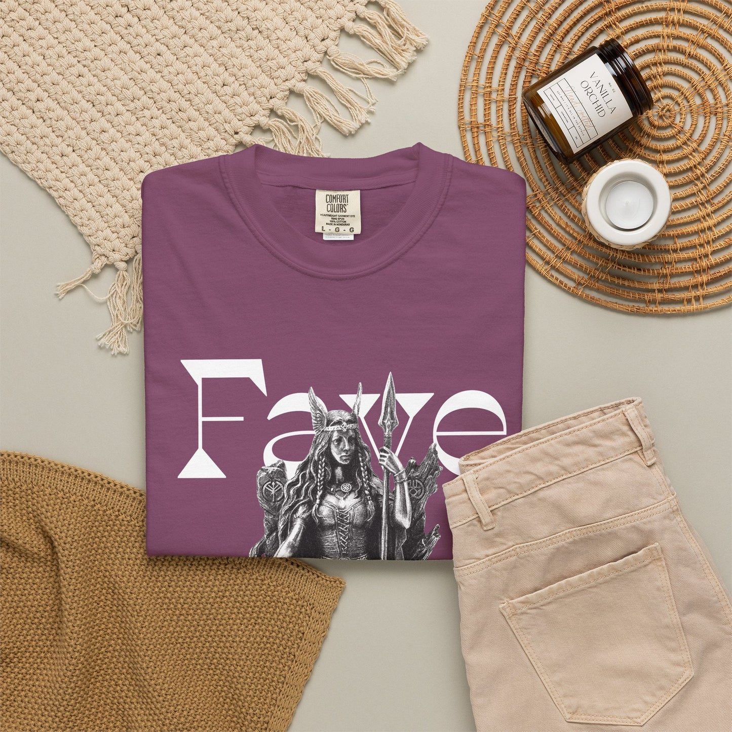 Freyja Norse Goddess Graphic Tee, Folkvangr Viking Shirt