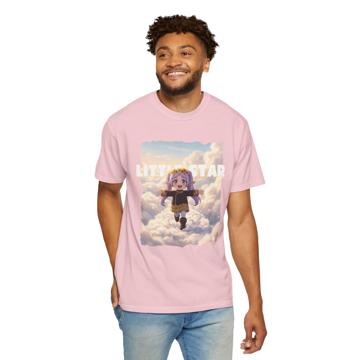 Little Star Anime Cloud Tee by Aprasi | Kawaii Graphic T Shirt | Comfort Colors 1717