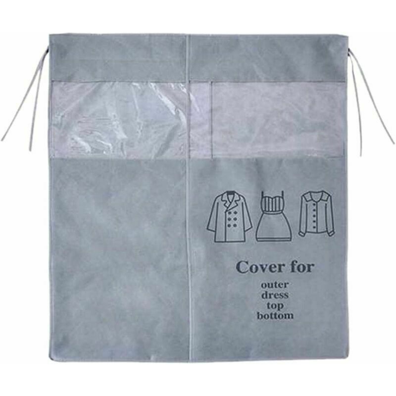 Gray Universal Dustproof Clothing Cover, 90 x 110 cm