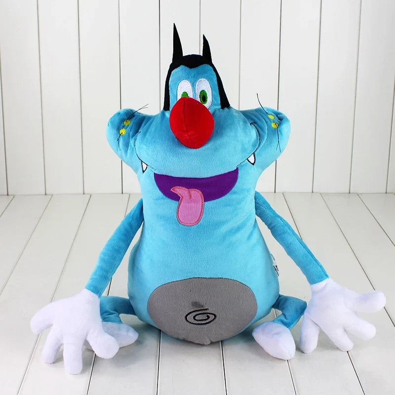 Oggy Plush Blue Cat Stuffed Animal Funny Cartoon Handmade Plushi 40cm