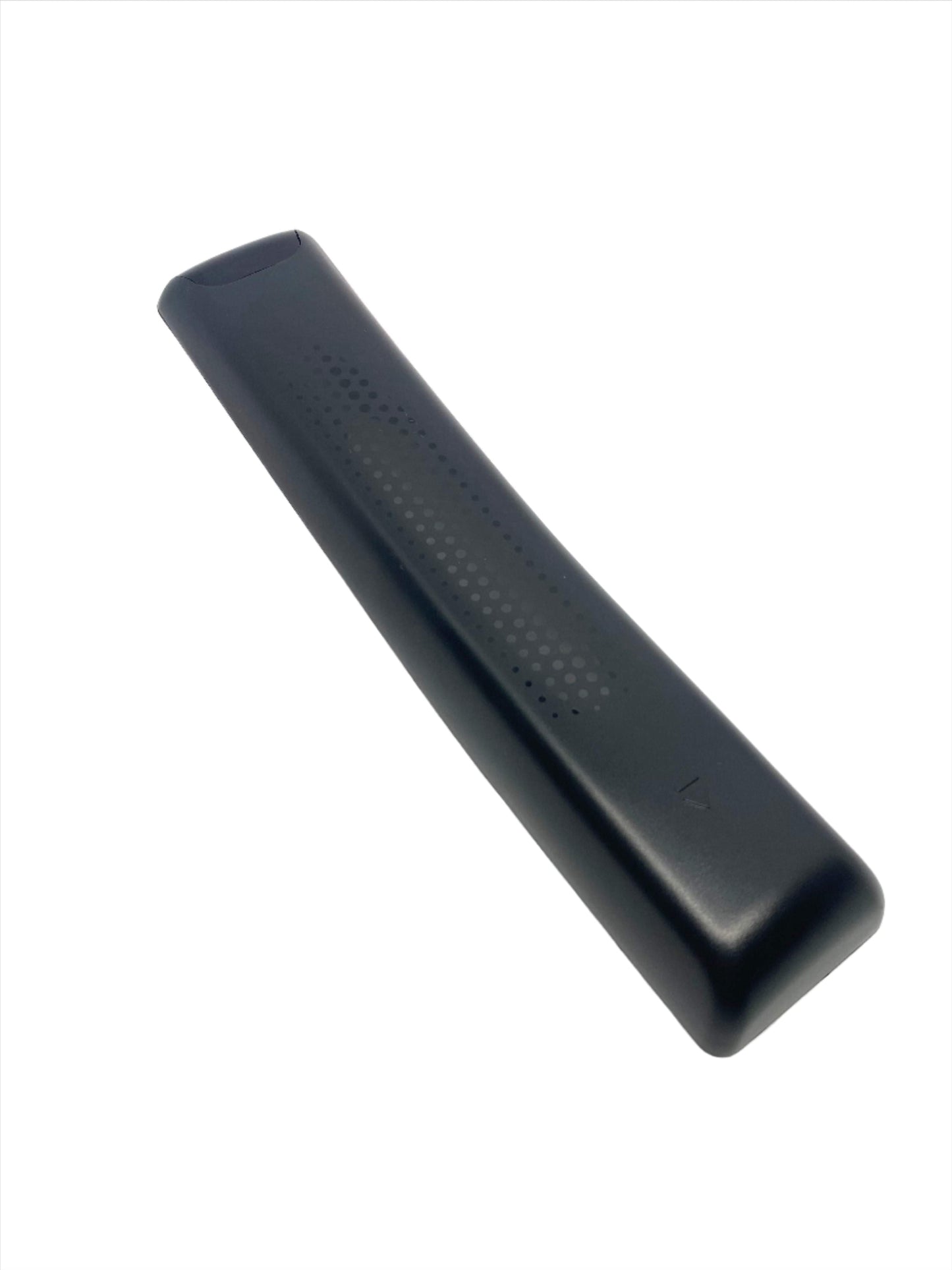 Samsung universal TV remote control, side view with textured grip