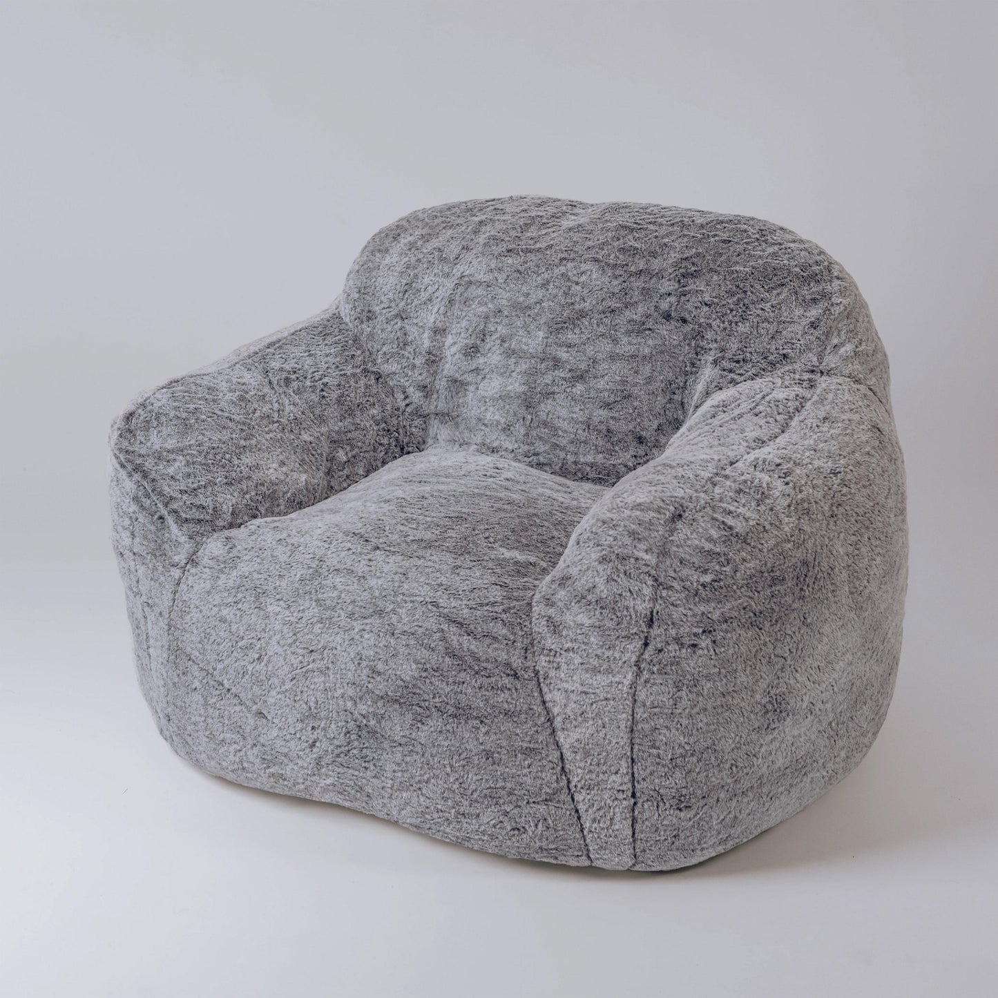 DreamPod chair cover only in heather grey, textured fabric, rounded seat and arms