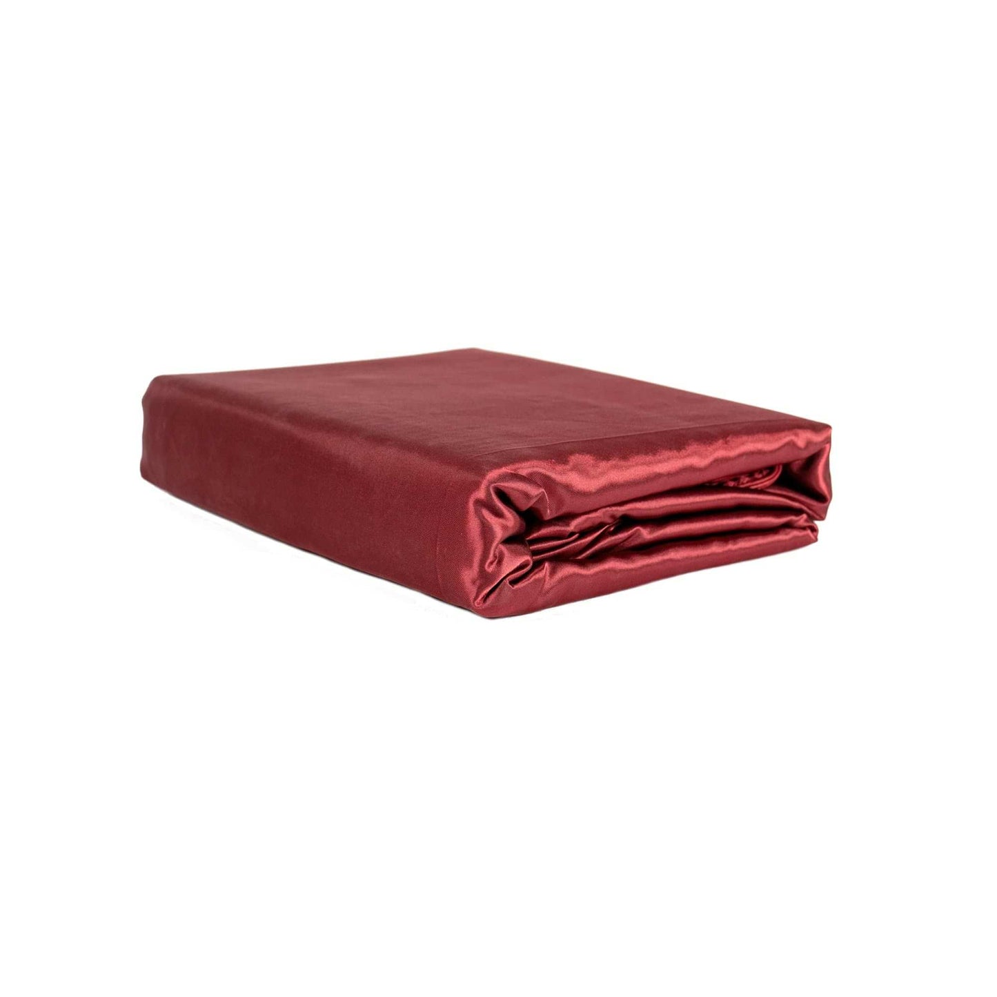 Satin Quilt Cover - King Size - Wine Red