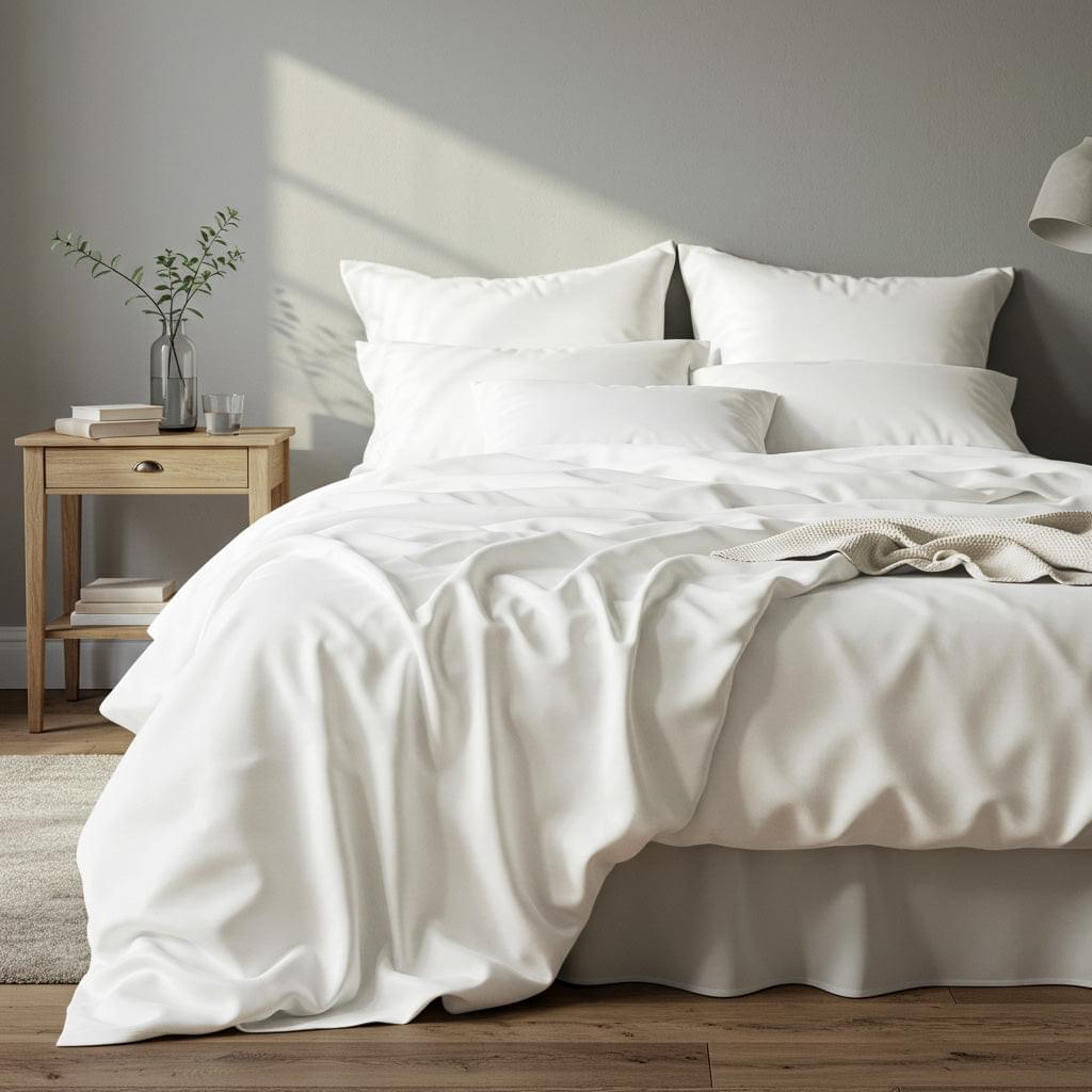 Satin Sheet Set - White