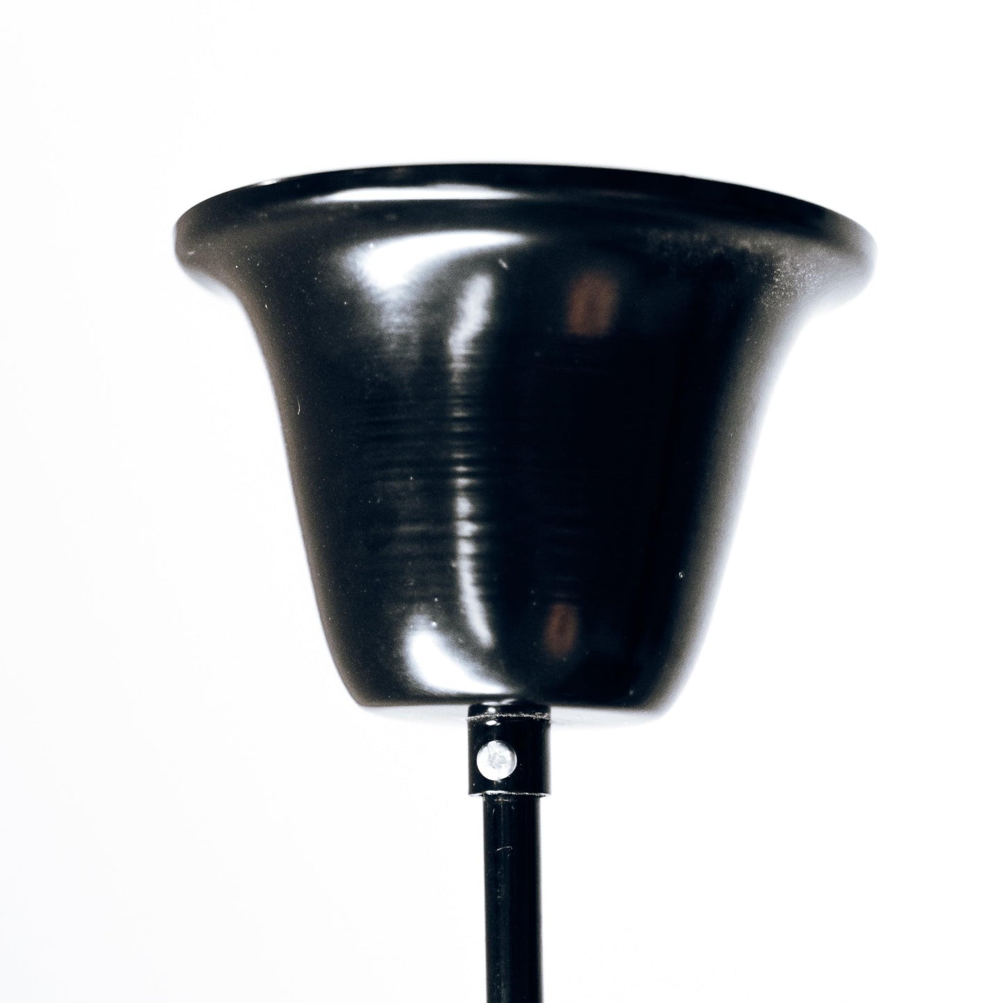 Black metal chandelier canopy and hanging stem