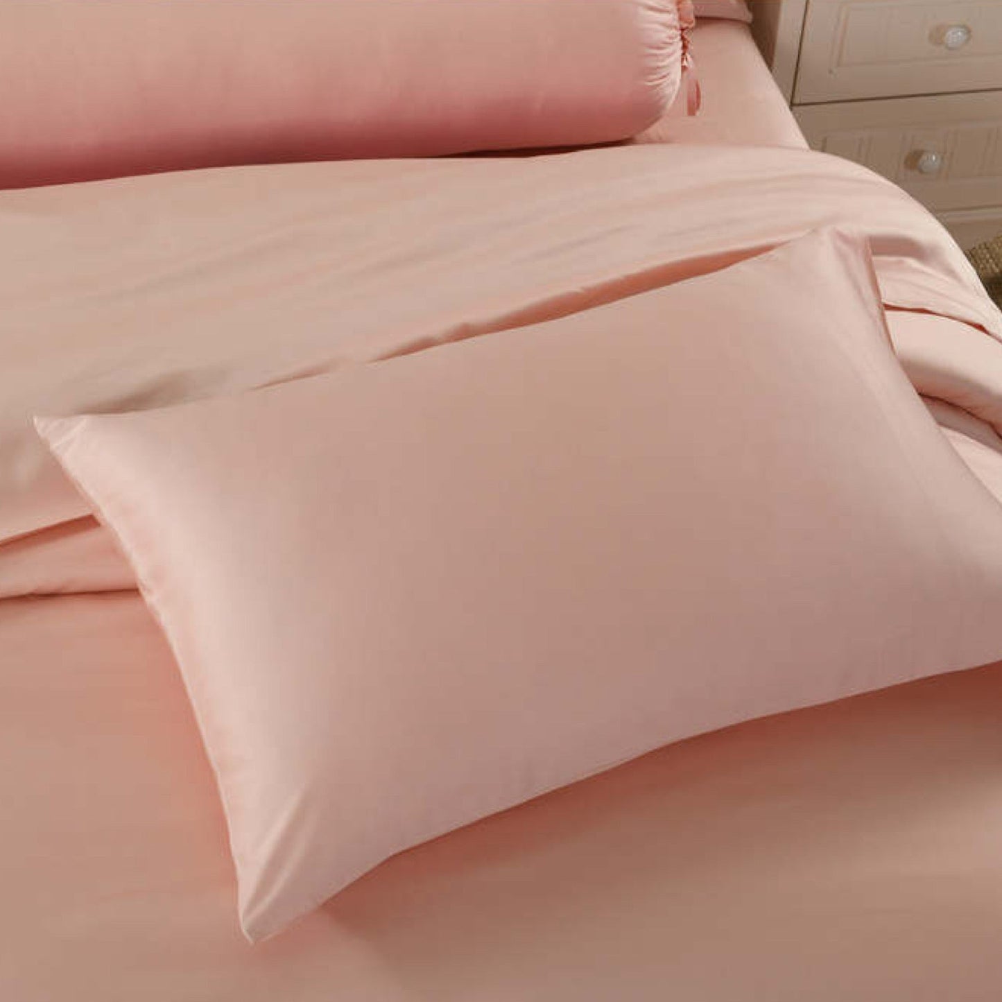 Silky Soft Bamboo Standard Pillowcase Set - Soft Coral Pink