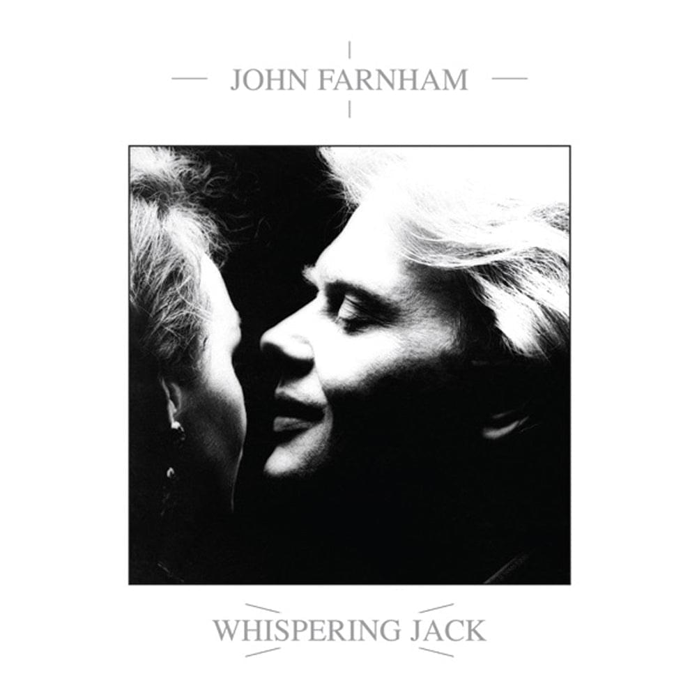 Whispering Jack vinyl album cover with black-and-white portrait artwork