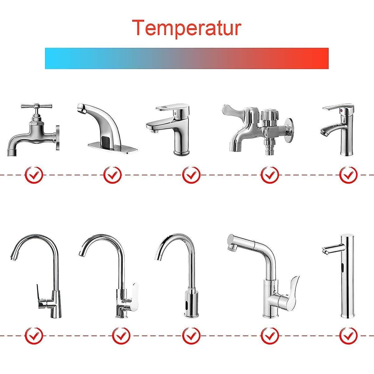 Mini faucet water filter adapters compatible with various kitchen faucet styles